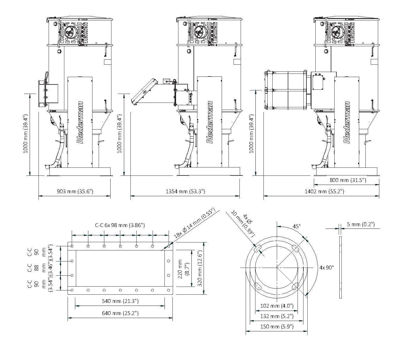 PAK M DX MIsure dispositivi di sfogo